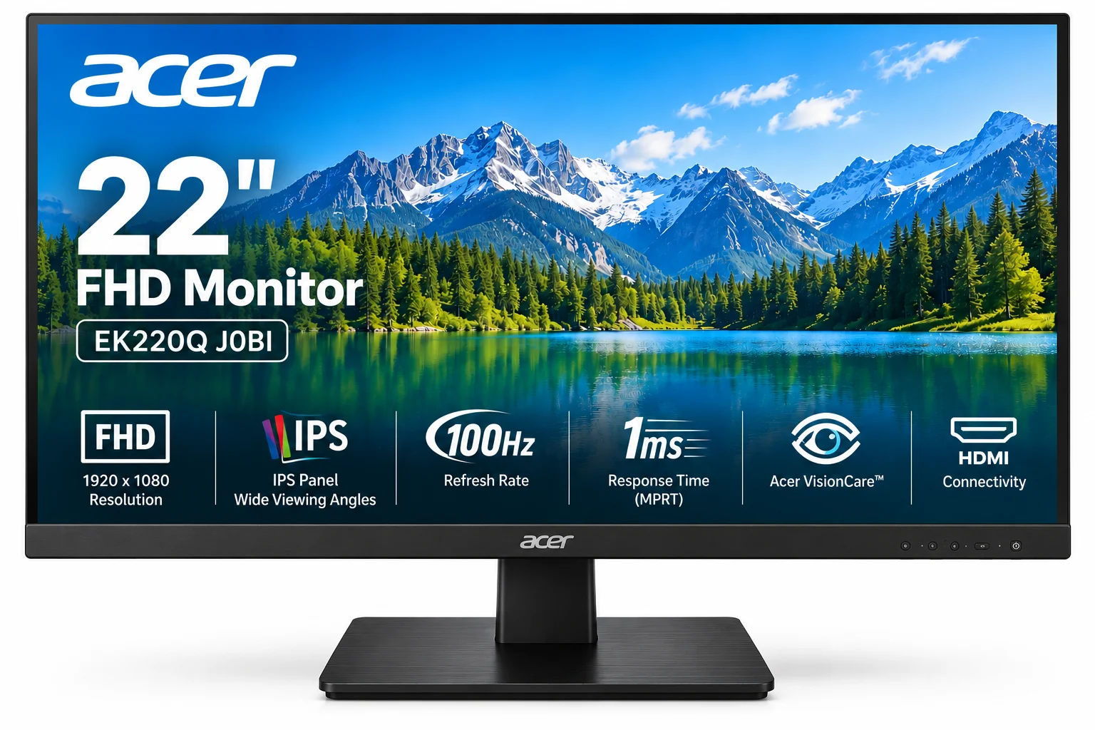 22" ACER FHD MONITOR (EK220Q J0BI)