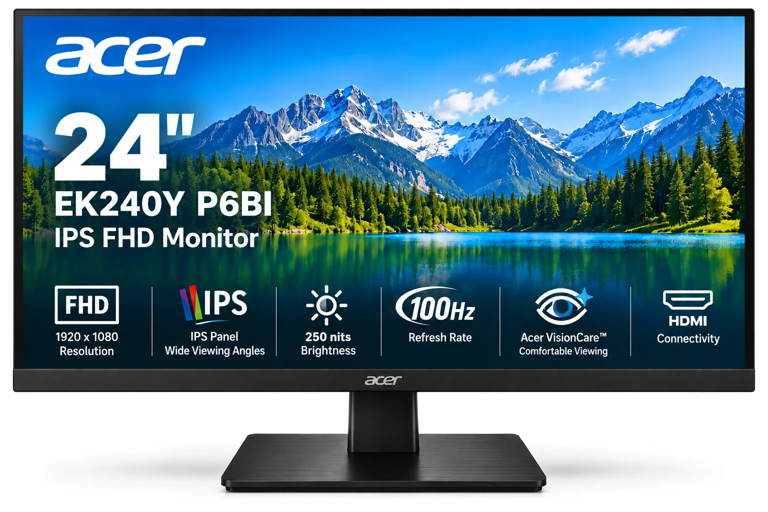 ACER 24" EK240Y P6BI IPS FHD 250NITS MONITOR