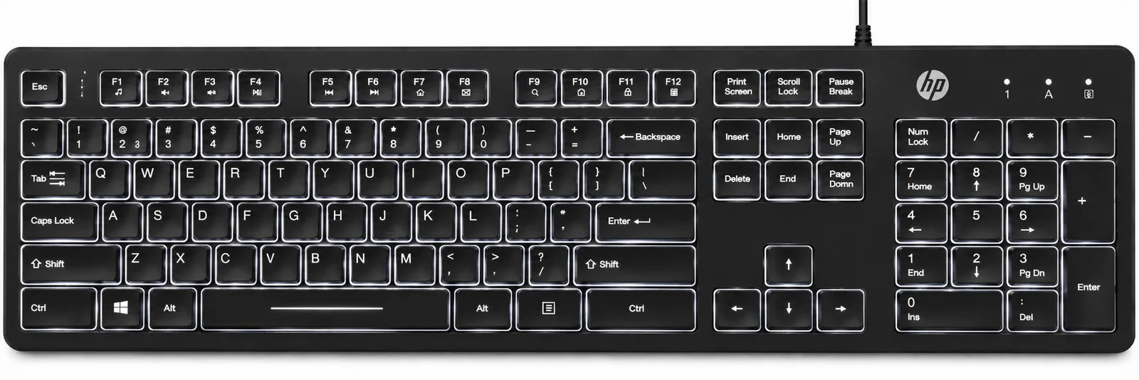 HP 400 Wired Backlit Keyboard