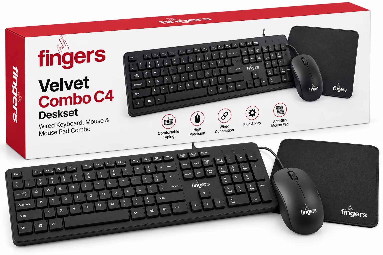 DESKSET FINGERS VELVET COMBO C4