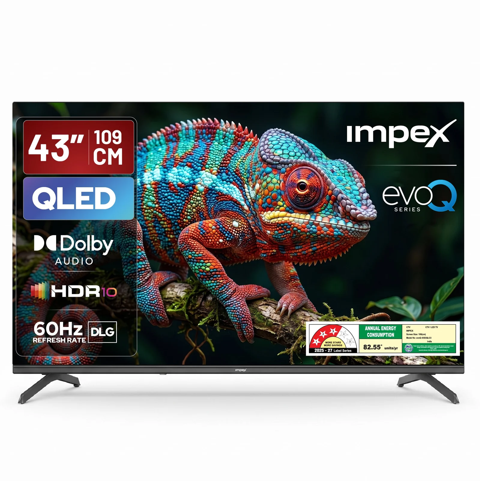Impex QLED TV (evoQ 43S3QLC3) 43" Full HD QLED GOOGLE TV | 4 YEAR WARRANTY | VOICE REMOTE | DOLBY AUDIO