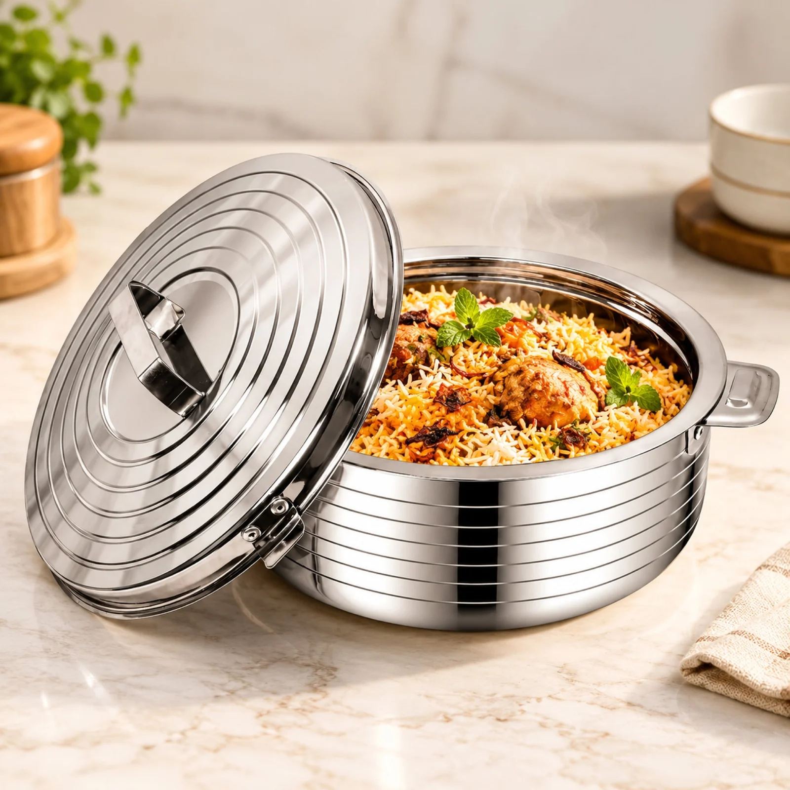 Impex Cassy 2500 Stainless Steel Hotpot | 2.5L Insulated Casserole | Dishwasher Safe | Food Warmer