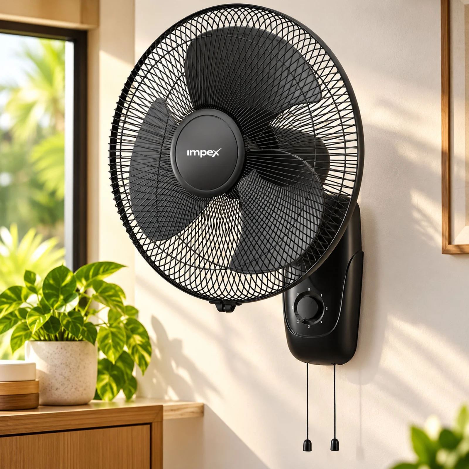 Impex Veloz WF HS High-Speed Wall Fan | 400mm Wall Mounted Fan | 2100 RPM | ABS Blades | Powerful Air Delivery