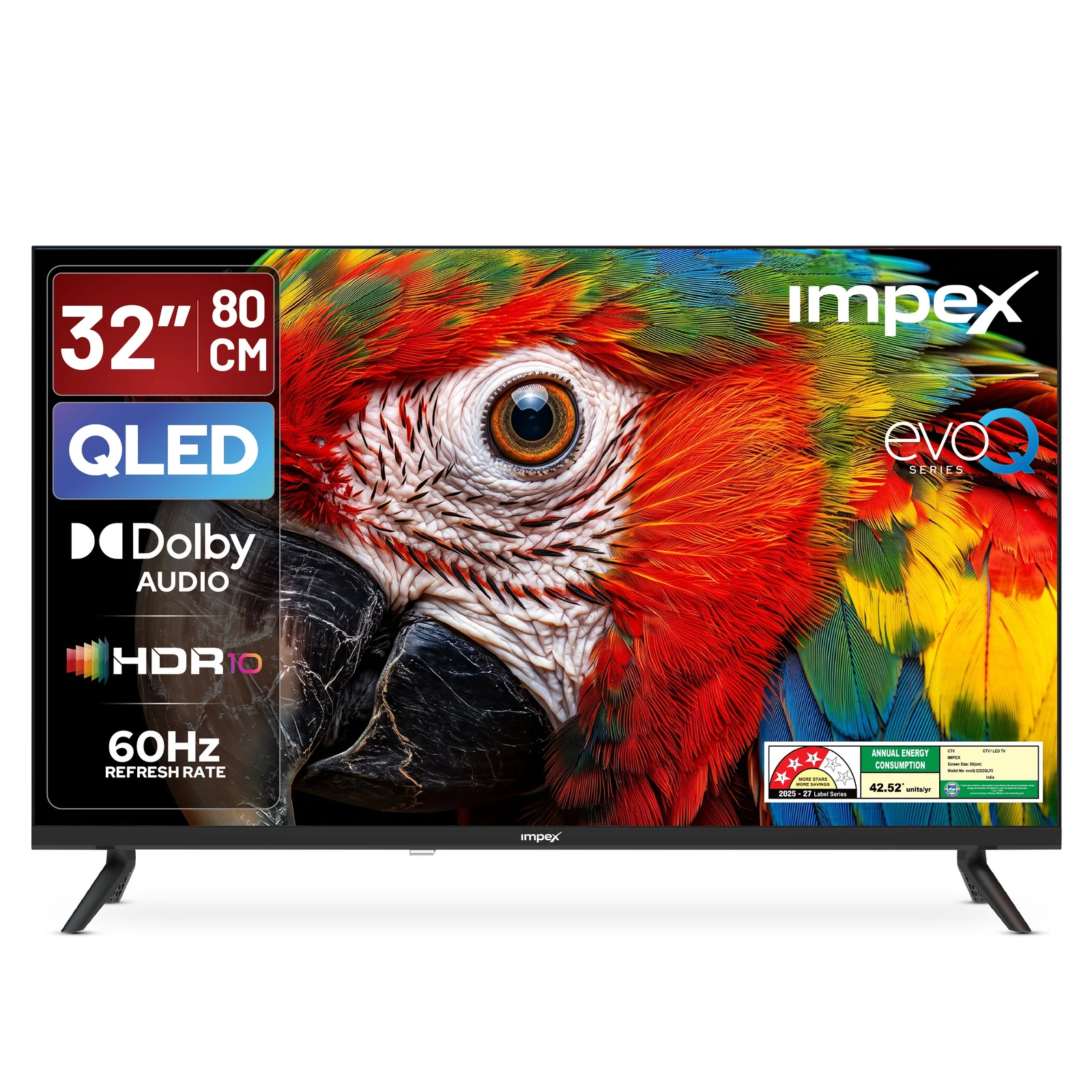 Impex QLED TV (evoQ 32S2QLF3) 32" Full HD QLED GOOGLE TV | 4 YEAR WARRANTY | VOICE REMOTE | DOLBY AUDIO