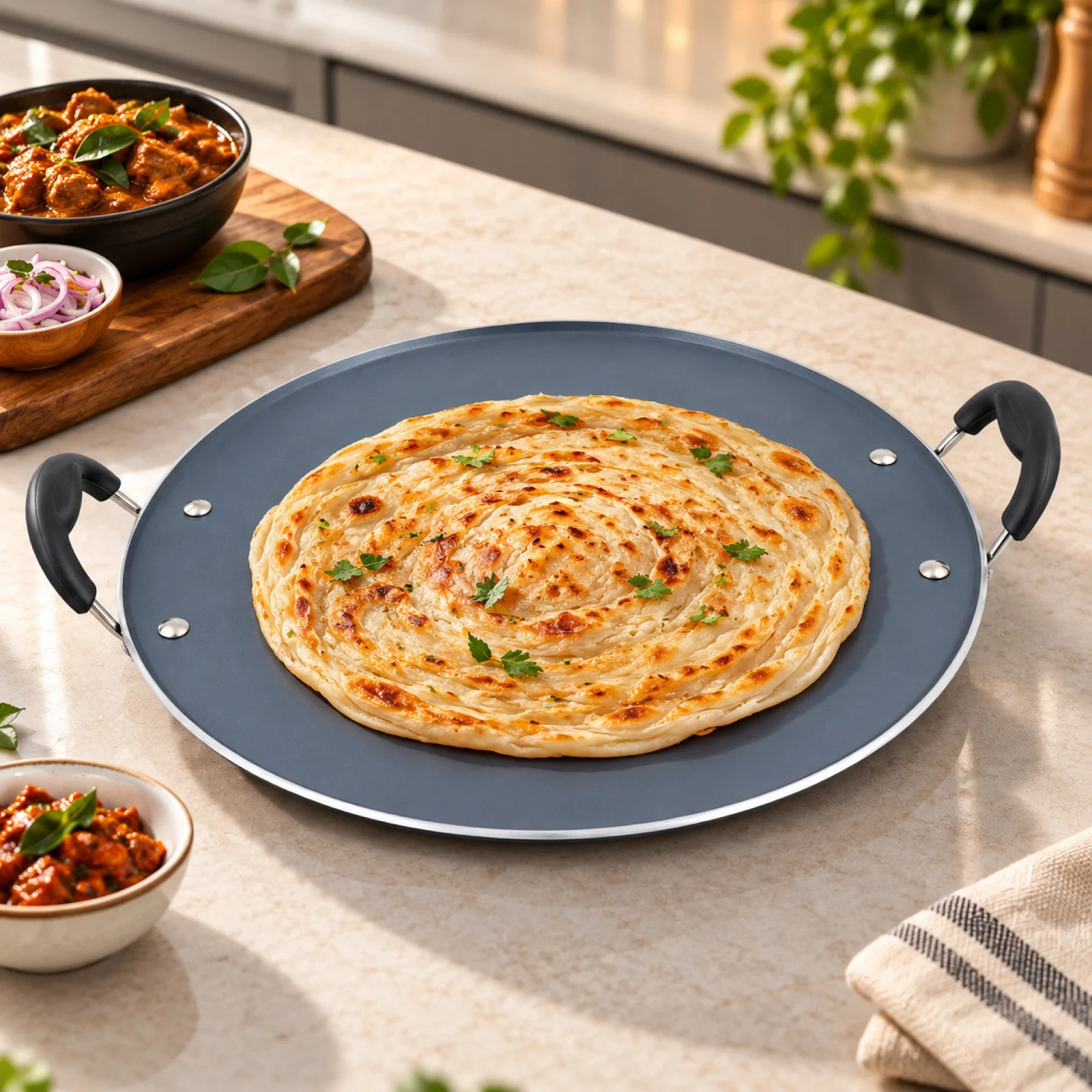 Impex CPT 33G TRUCERA Multipurpose Tawa 33 cm with Ceramic Non-Stick Coating | Induction Base | 2-Year Warranty