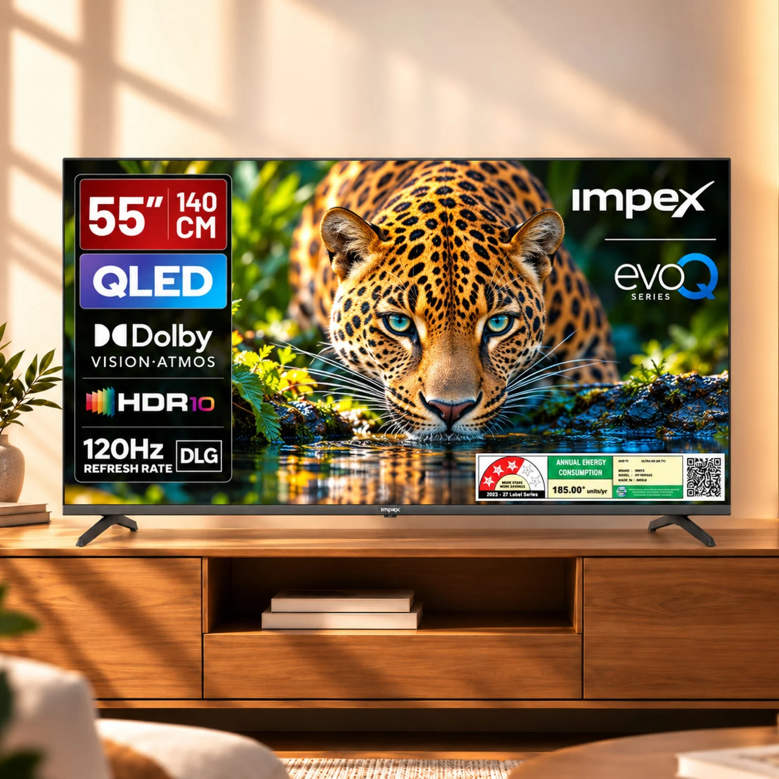 Impex QLED TV (evoQ 55S4QLC3) 55" 4K UHD QLED GOOGLE TV | 4 YEAR WARRANTY | VOICE REMOTE | DOLBY VISION.ATMOS