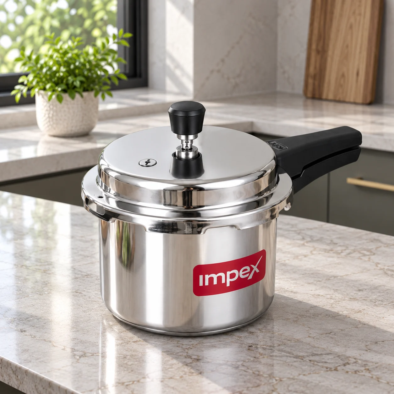Impex Norma 3 L Pressure cooker | Aluminium | Non Induction Base | Fast Heating | Safe and Durable | 5 Year Warranty