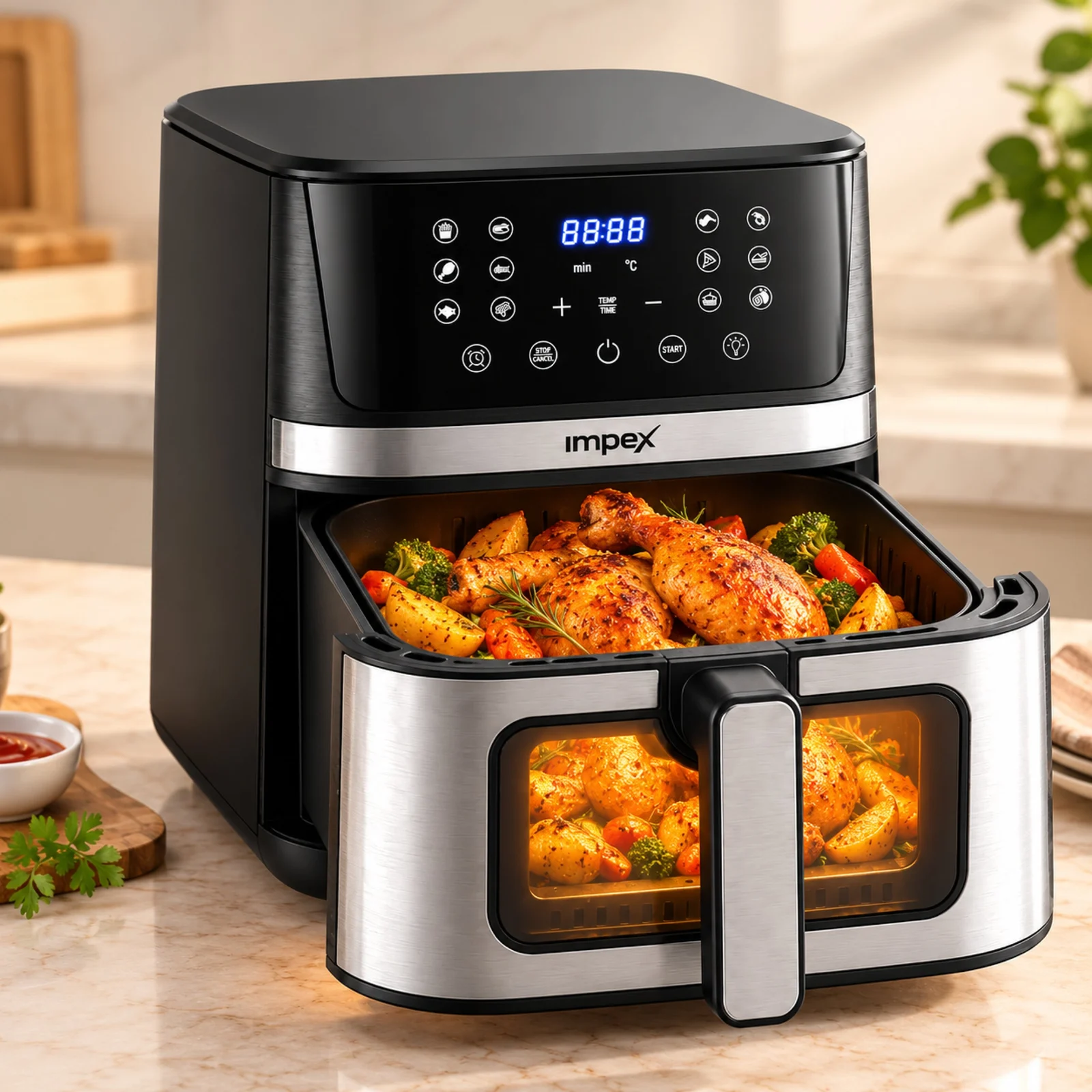 Impex Smart Fry DS65 Air Fryer | 1600W | 6.5 Litres | Rapid Hot Air Technology | 2 Year Warranty