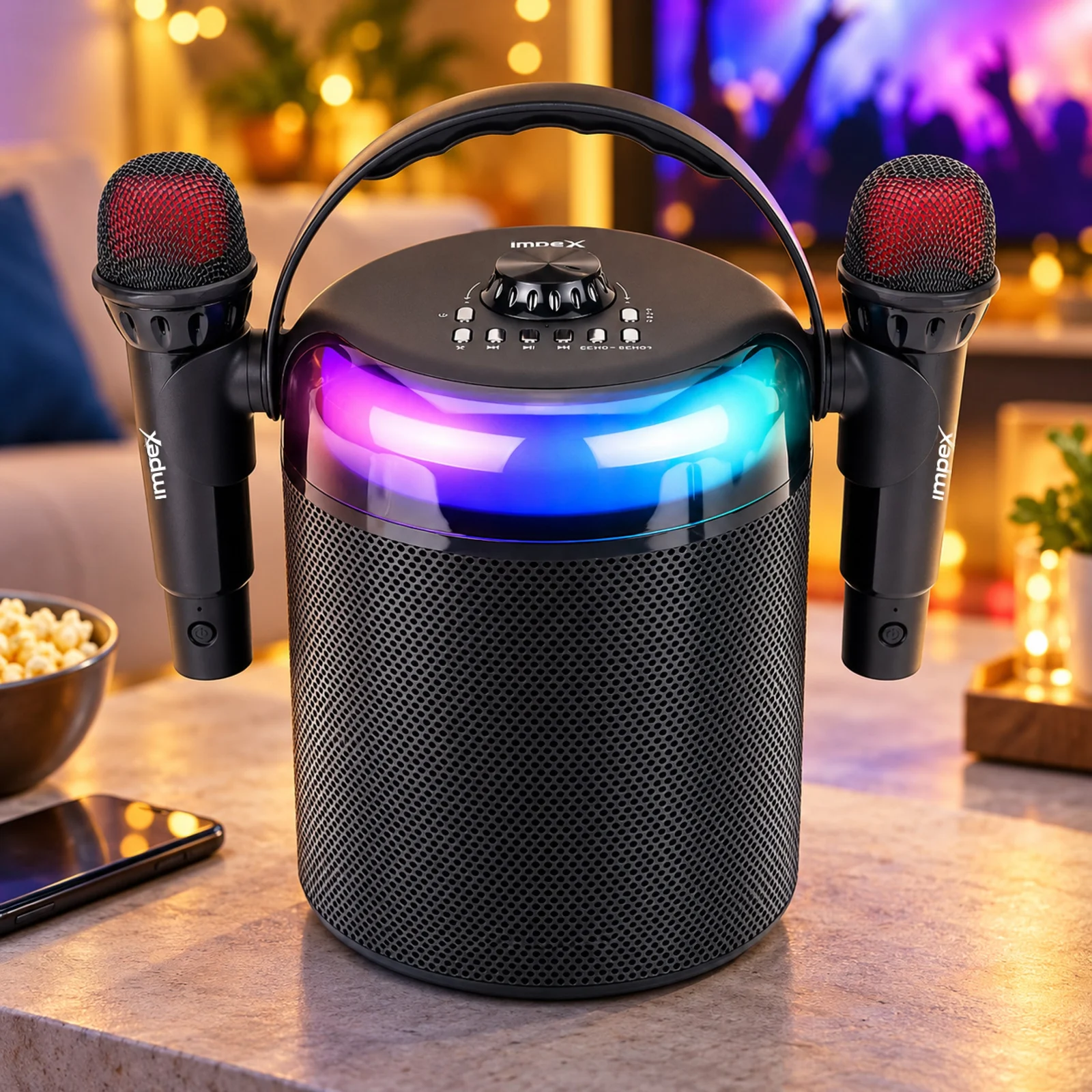 Impex Portable karaoke speaker KM 1305 | Bluetooth Connectivity | 1-Year Warranty