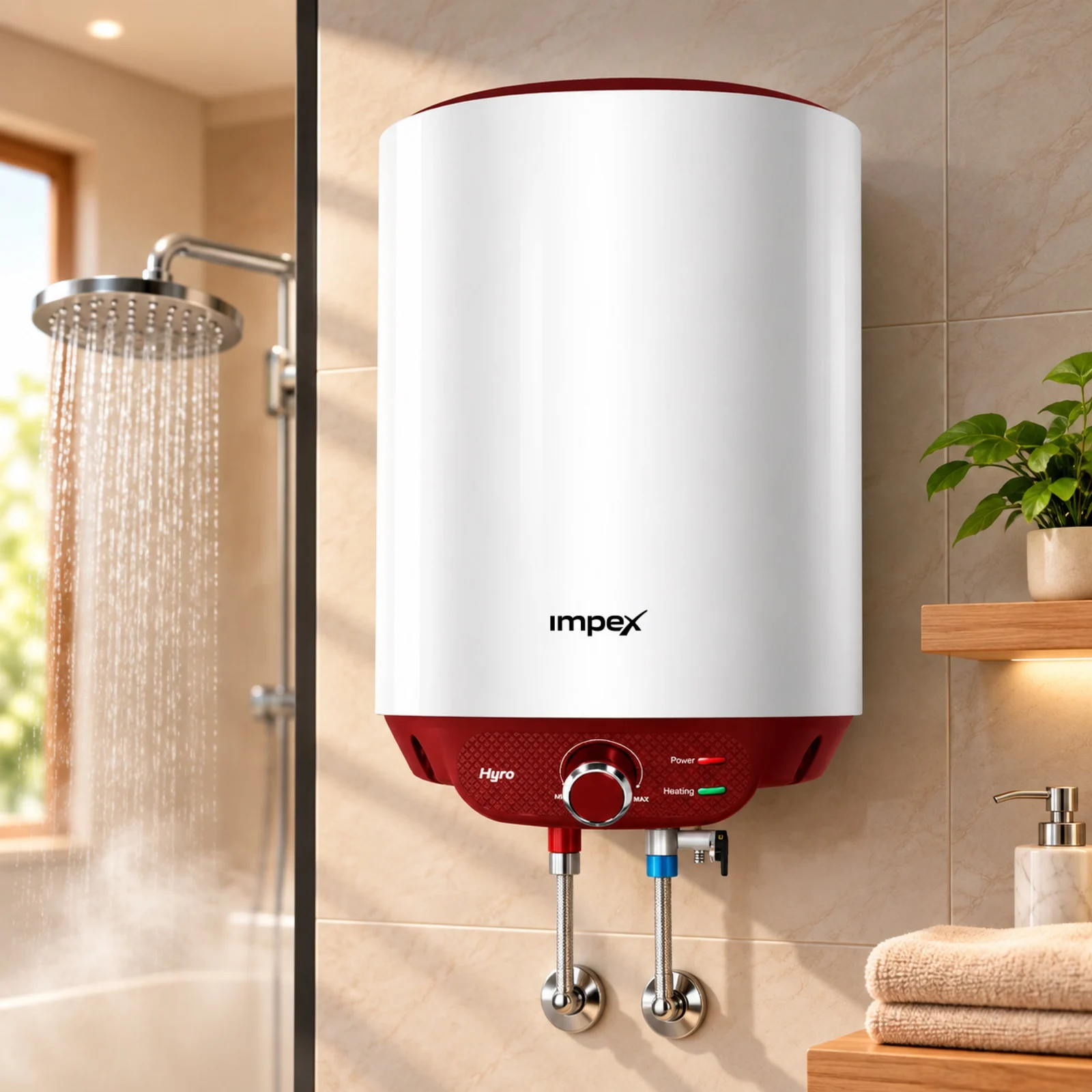 Impex HYRO 15 15L Storage Water Heater | 2000W | 8 Bar Pressure | Glass Coated Tank | 2 Year Warranty