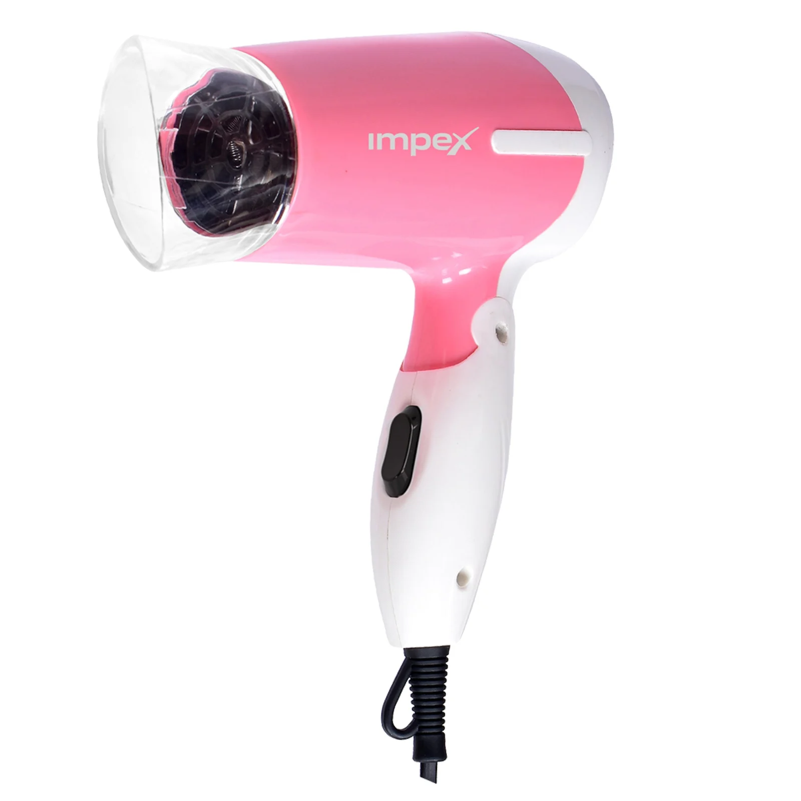 Impex Hair Dryer HD1K | 1000W Power | 2 Heat & Speed Modes | DC Motor | Concentrated Nozzle | Pink-White | 1.88m Power Cable | 2 Year Warranty