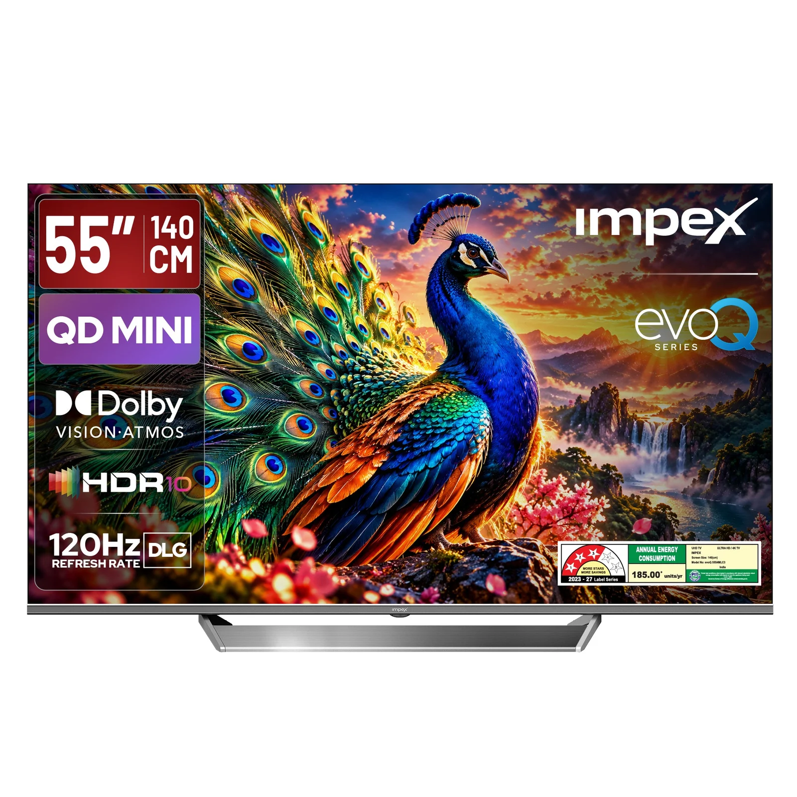 Impex evoQ 139 cm (55 inch) 4K Ultra HD QD-Mini LED Google TV 55S4MLC3 | Dolby Vision, Dolby Atmos 24W, Local Dimming | 4 Year Warranty