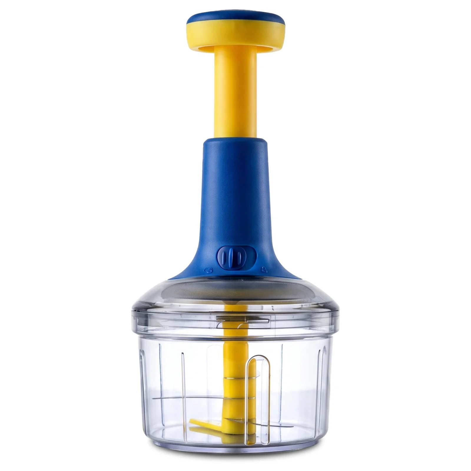 Impex Push Chopper RD 800 | SS 3-Blade Design | Easy Lock System | BPA-Free Transparent Bowl | Stable Round Base | Ergonomic Push Handle