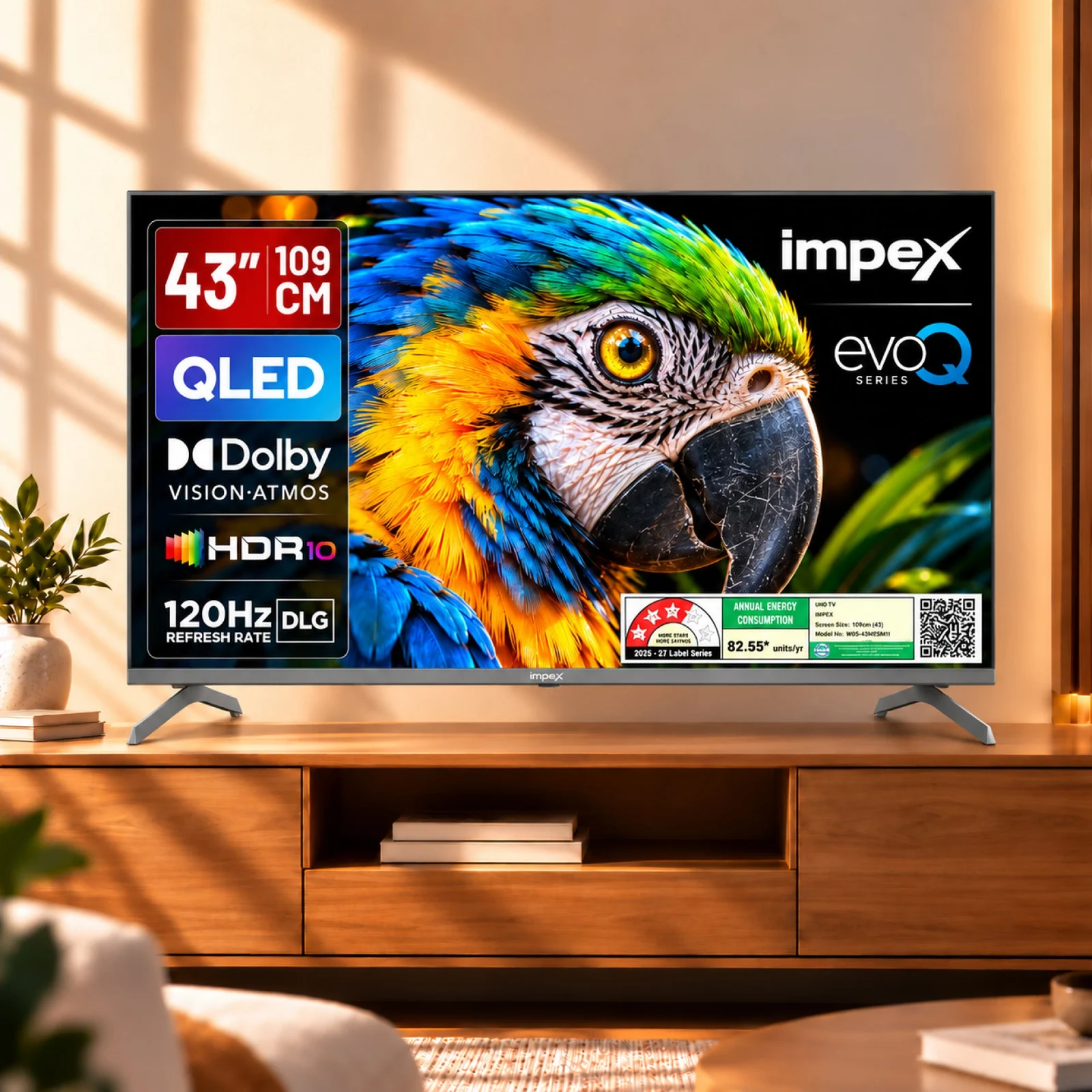 Impex QLED TV (evoQ 43S4QLC3) 43" 4K UHD QLED GOOGLE TV | 4 YEAR WARRANTY | VOICE REMOTE |DOLBY VISION.ATMOS
