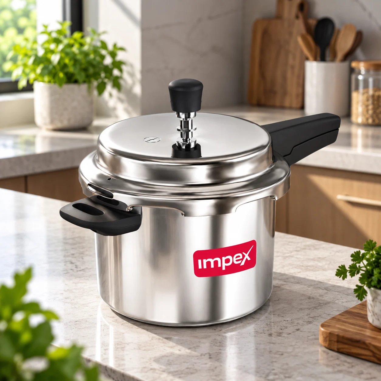 Impex Norma 5 L Pressure cooker | Aluminium | Non Induction Base | Fast Heating | Safe and Durable | 5 Year Warranty