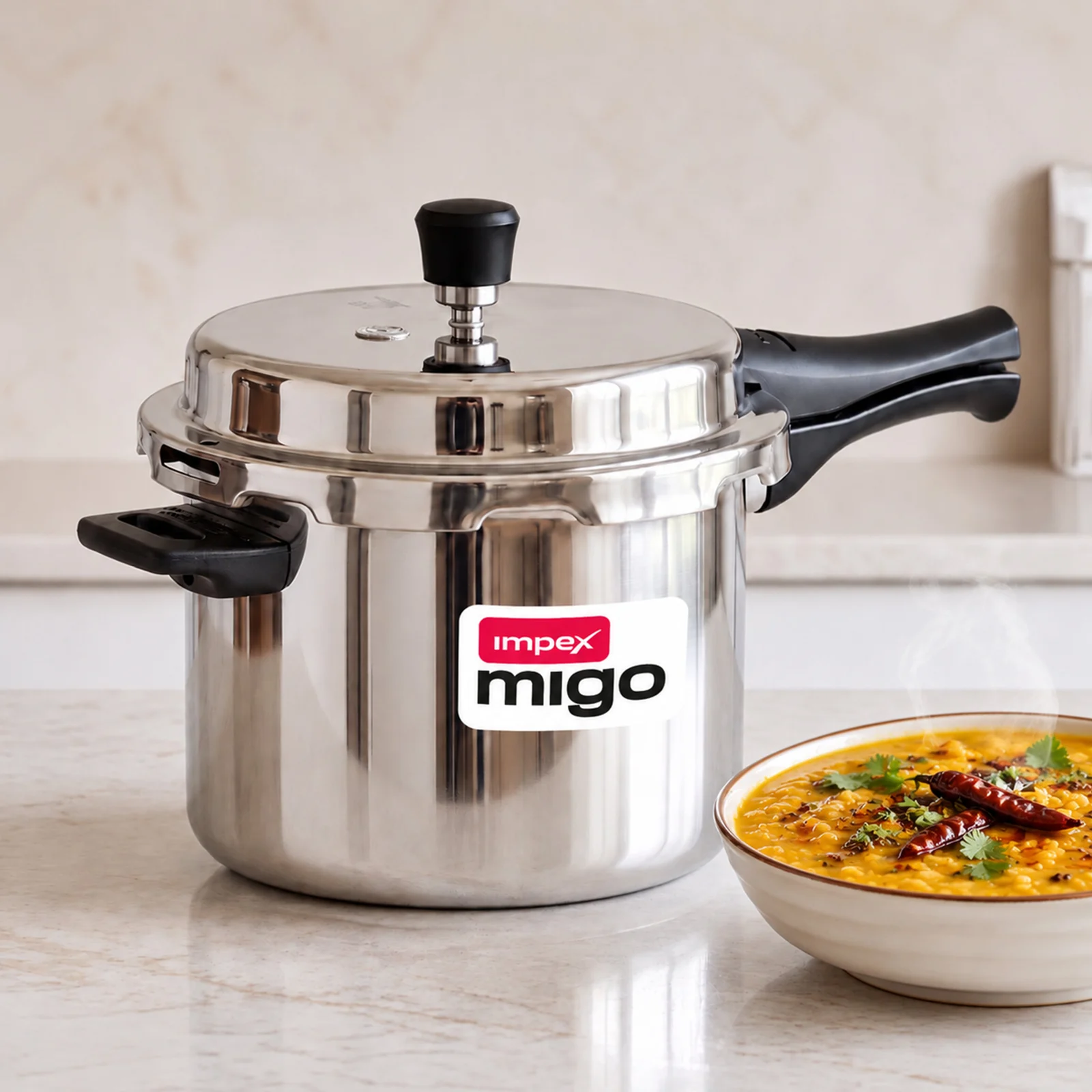 Impex MIGO IFC 5 Pressure Cooker | Virgin Aluminium Body | Anti-Bulging Base | Heat-Proof Handle | 5 Year Warranty