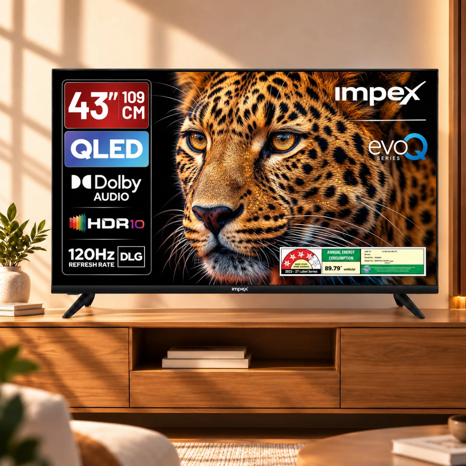 Impex QLED TV (evoQ 43S4QLF3) 43" 4K UHD QLED GOOGLE TV | 4 YEAR WARRANTY | VOICE REMOTE | DOLBY AUDIO