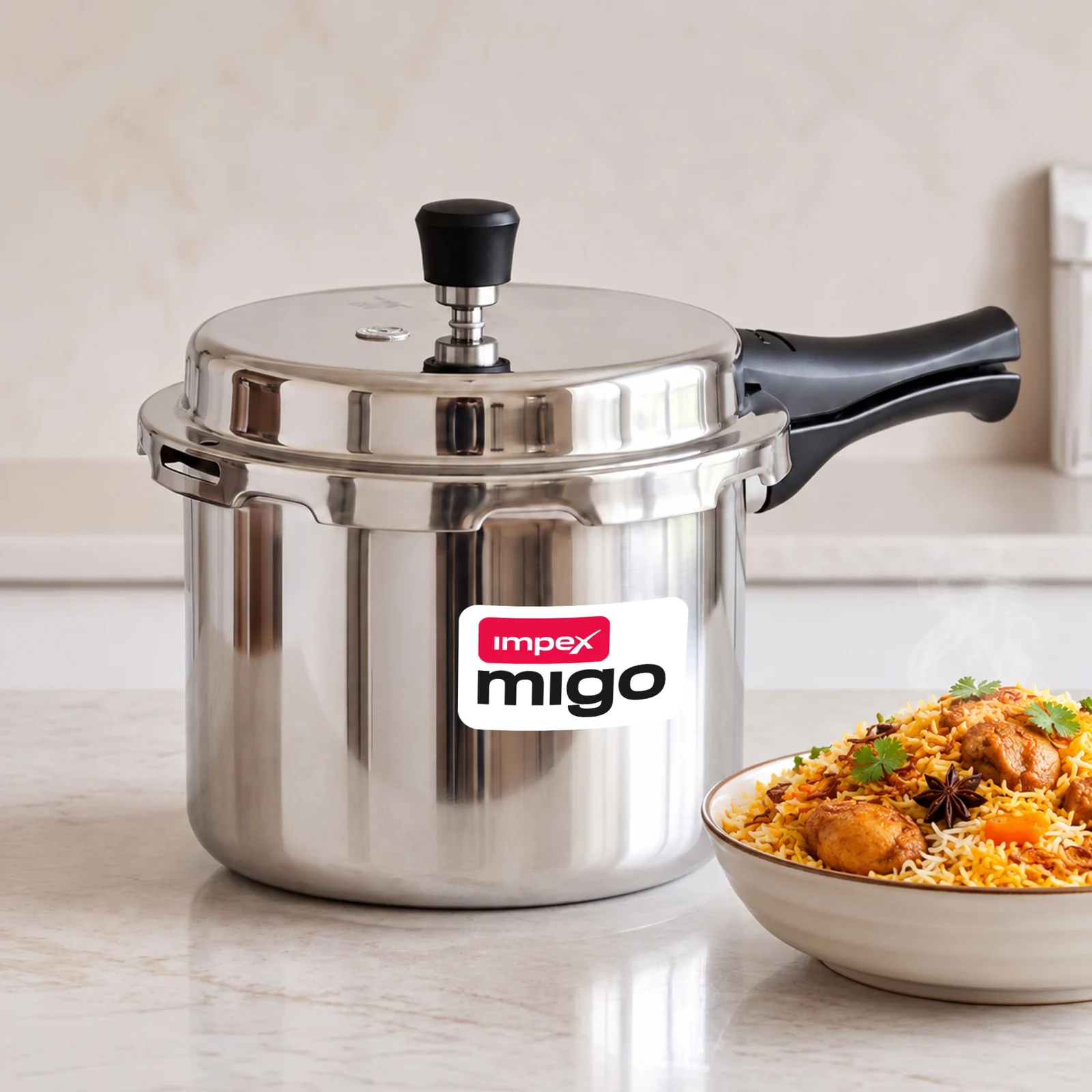 Impex MIGO IFC 3 Pressure Cooker | Virgin Aluminium Body | Anti-Bulging Base | Heat-Proof Handle | 5 Year Warranty