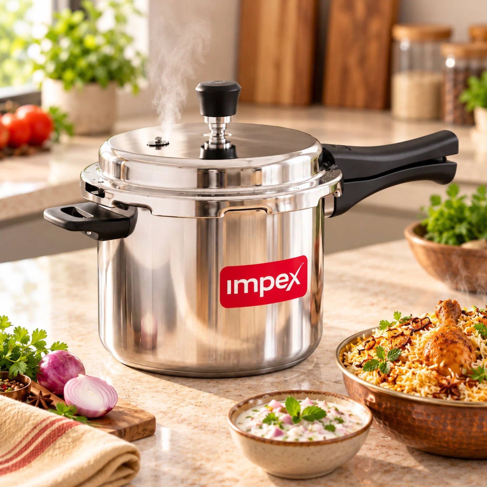 Impex Norma 10 L Pressure cooker | Aluminium | Non Induction Base | Fast Heating | Safe and Durable | 5 Year Warranty