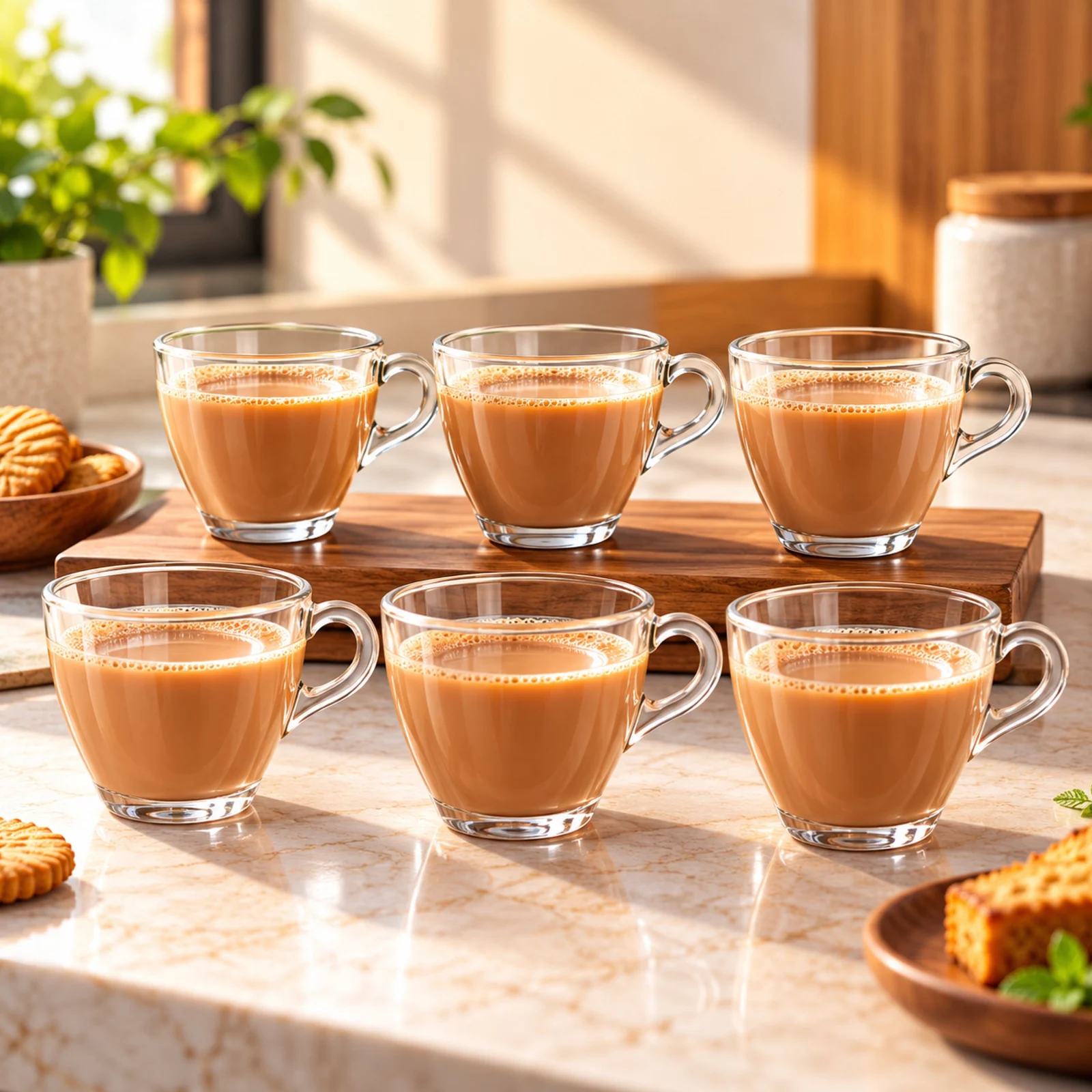 Impex CLAIR 190 Glassware Set of 6 | 190ml Transparent Tea & Coffee Glasses