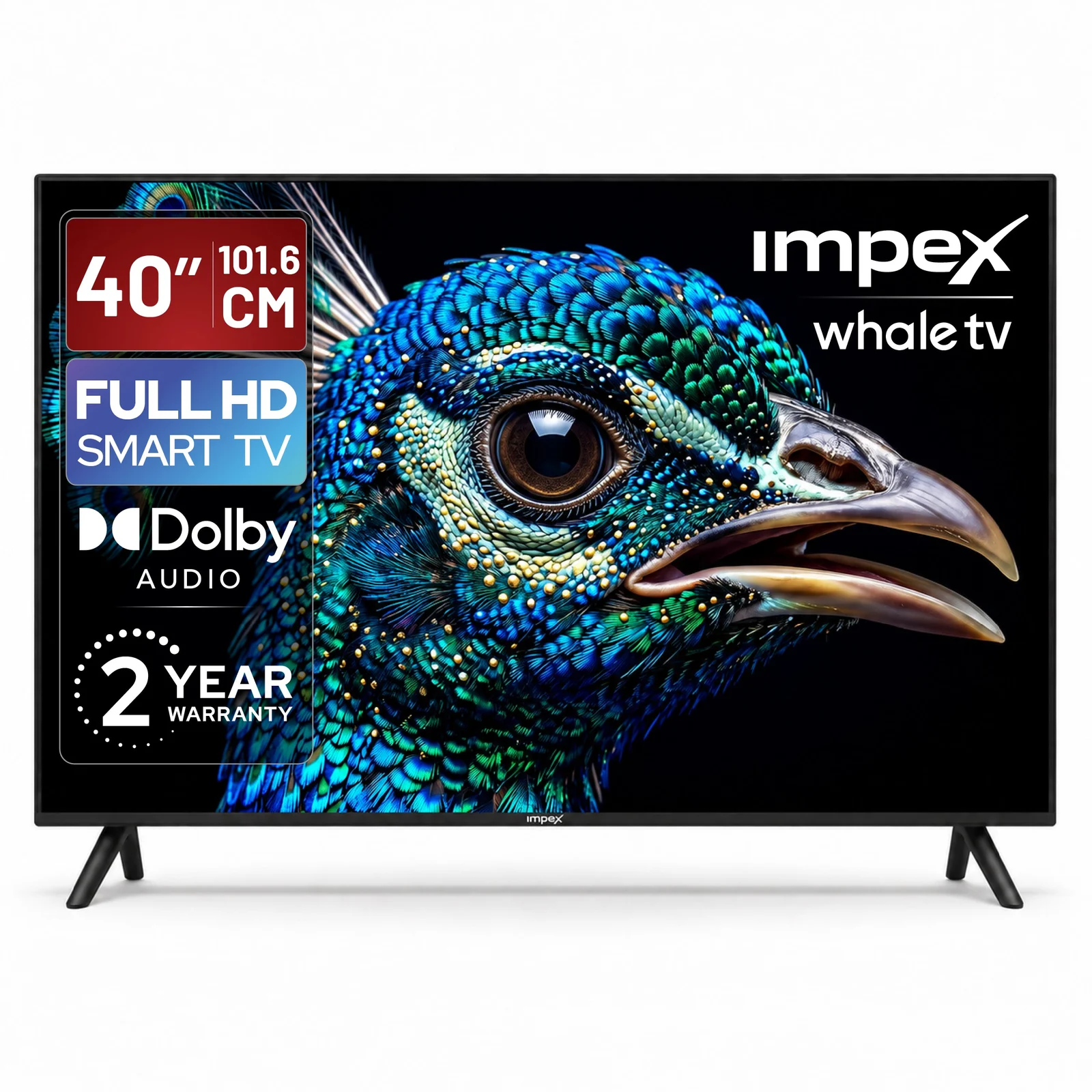 Impex VIVA 102 cm (40 inch) Full HD LED Smart TV 40Z3L2T1 | Whale TV OS, 3 HDMI, 2 USB, 60Hz | Wall Mount Bracket Included