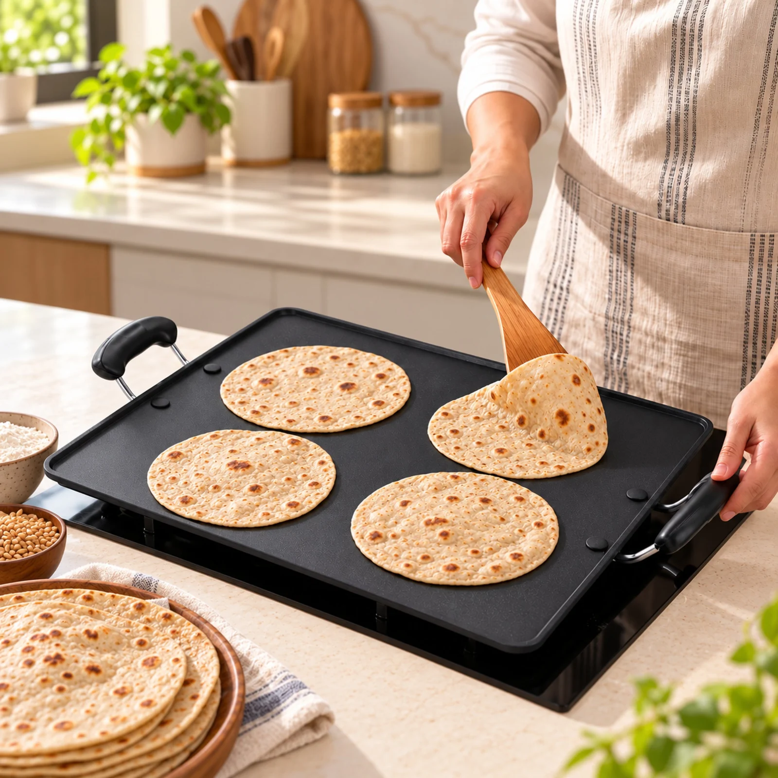 Impex IPT-3334N Nonstick Pathiri Tawa | Aluminium Body | 3 Layer Nonstick Coating | Resilient Thickness | Premium Quality